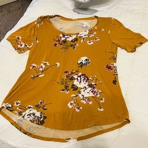 Yellow floral shirt